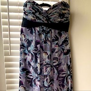 Grey Stapless Chiffon Dress